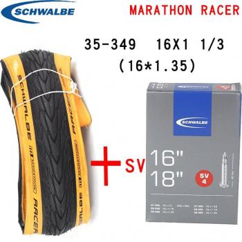 Schwalbe Marathon Racer 35-349, neumático 16 pulgadas, plegable, ultraligero