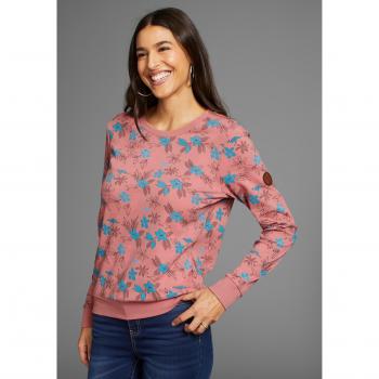 Damen Sweatshirt in lila mit floralem Muster von KANGAROOS