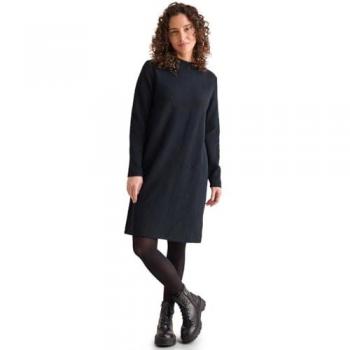 CECIL Strukturiertes Jacquard-Kleid – Blau – 56 % Baumwolle, 41 % Polyester, 3 % Elasthan – Damen, Größe M