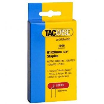 Tacwise Type 91 20mm Staple Gun Staples