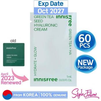 Té Verde + Ácido Hialurónico en 60 Micro‑Bolsas INNISFREE – Kit de Muestras