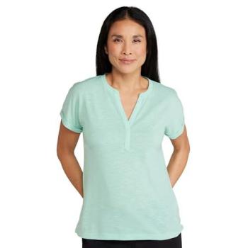 Green Skye Breathable Casual V‑Neck Top (Size 12)
