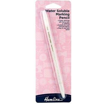 Water‑Soluble Hemline Pencil 3mm – Crisp White