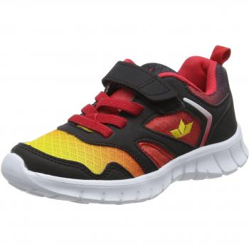 Lico Junior Skater‑Sneakers – Unisex – Schwarz/Rot/Gold – EU 29