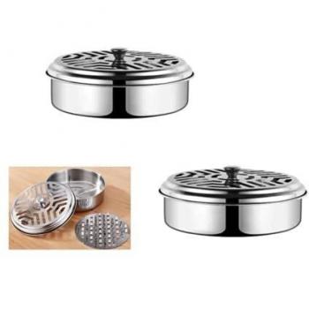 Supporto a spirale per zanzare portatile in acciaio inox