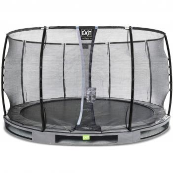EXIT Trampolin für den Garten 366 cm – Grau, mit hochwertigem Sicherheitsnetz
