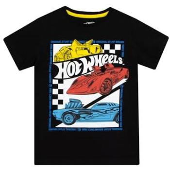 Kids’ Black Race Car Graphic Top – 7‑8 years