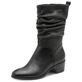 Tamaris Stiefel, Blockabsatz, kurz, schwarz, Gr. 37
