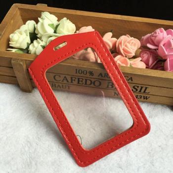 Lanyard Holes ID Badge Holder with Color Border