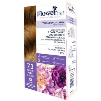 Flowertint Tinta per Capelli Biondo Medio Dorato 7.3