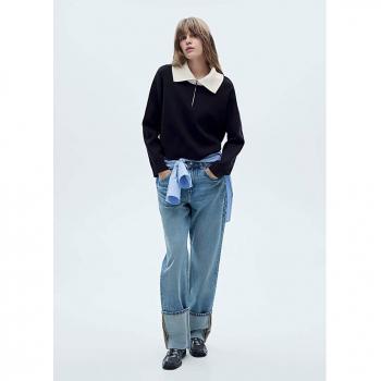 Pull femme col montant Mango