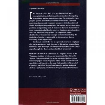 Foundations of Cryptography v1: Volume 1, Basic Tools