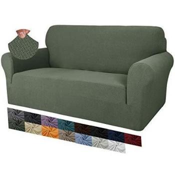 MAXIJIN Non Slip Love Seat Sofa Cover for 2 Seater