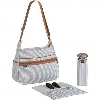 MARV by LÄSSIG Kliniktasche, Wickeltasche, Pinstripe Light Grey