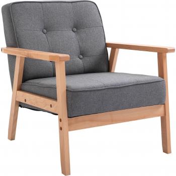 Minimalistic Wooden Frame Accent Chair
