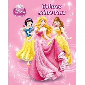 Princesas. Colorea sobre rosa