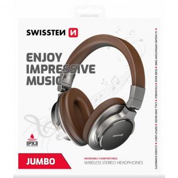 Cascos Bluetooth Jumbo 5.3 Extra-Bass con Micrófono IPX3 Plegables Marrón