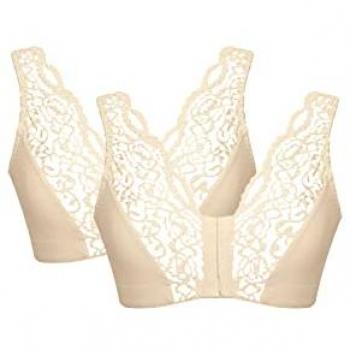 Beige Lace Front Magic Bra Duo – Eden House, Size 14