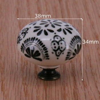 Cabinet Pull Knob 38mm x 34mm Ceramic