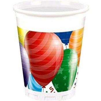 Festlich‑Bunt Becher – 8 Stück, 200 ml