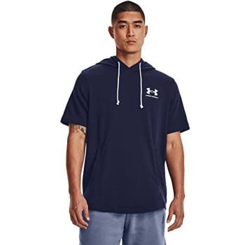 Under Armour Felpa a cappuccio Rival Terry, Midnight Navy con Onyx White, taglia M