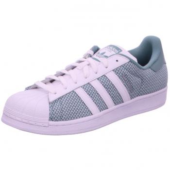 White with Green Vapour Adidas Superstar Sports Shoes – 44
