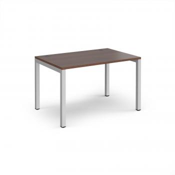 Connex Silver Frame Desk with Walnut Top (800mm x 1200mm)