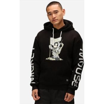 RE:COVERED X Disney Männlicher Kapuzenpullover mit Mickey-Print – Langärmliges Shirt – Schwarz – S