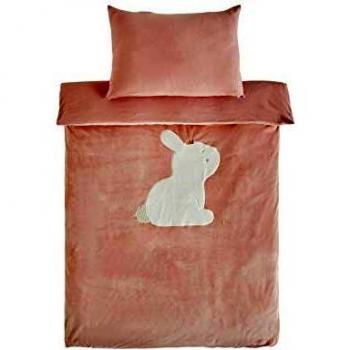 Housse de couette 100x140 cm Veloudoux Pili rose