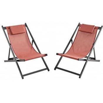 Lettini da esterno multiposizione in alluminio textilene