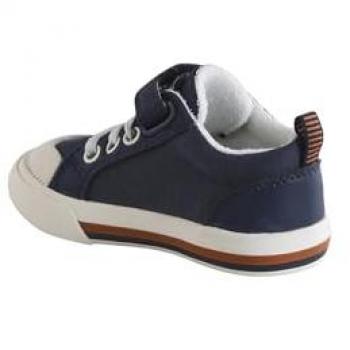 VERTBAUDET Navy Blue Baby Trainers with Hook-&-Loop Closure, Size 20(UK4)