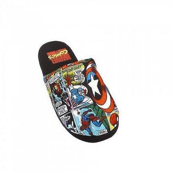 Superhero Sole Men’s Black Avengers Slip‑Ons (UK 9‑10)
