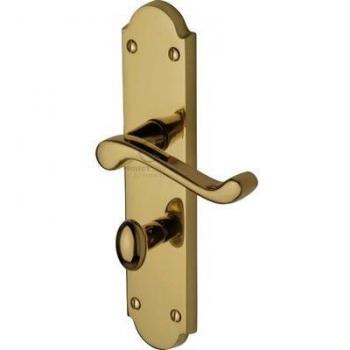 Kensington Polished Chrome Bathroom Door Handle Set