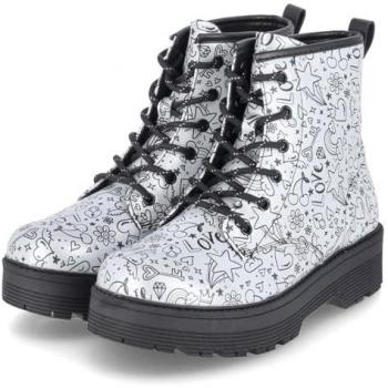 Calçado Skechers Gravlen Hi Doodle Down Prateado/Preto 31