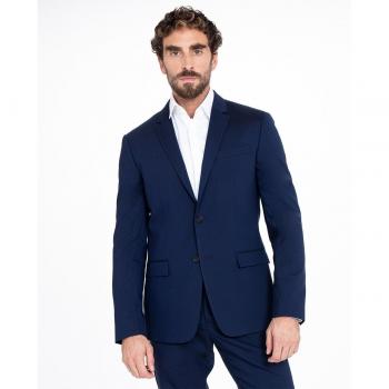 Giacca business Calvin Klein navy con taglio slim fit in lana stretch 44