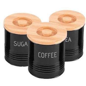 Brew Essentials Black Canisters