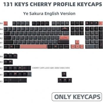Dye Sub Night Cherry PBT Keycaps for 131-Key Mechanical Keyboards
