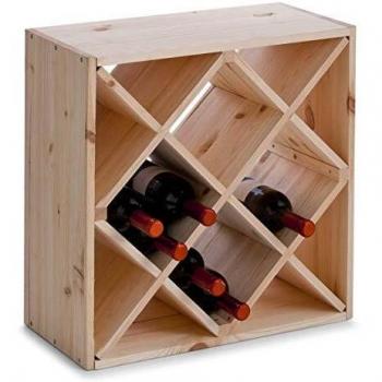 Weinregal Naturholz Raute 52 x 25 x 52 cm