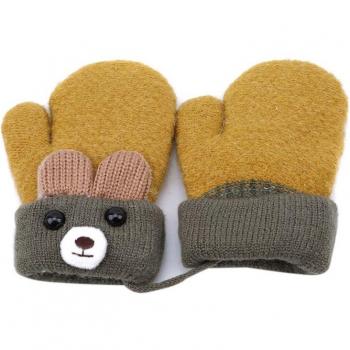 Cute Kids' Cartoon Bear Mittens for Winter