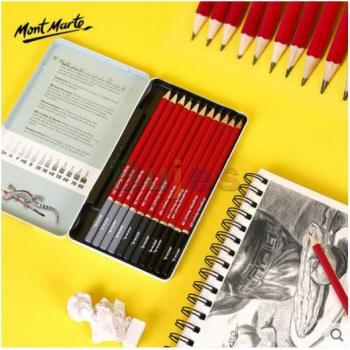 Mont Marte 12 Graphite Pencils for Artists