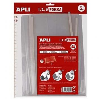 Forro de libros con solapa APLI 28 x 53 cm, 5 u