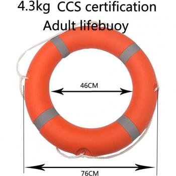 Anillo flotante marino para adultos, boya de plástico grueso con certificación CCS, 4,3 KG