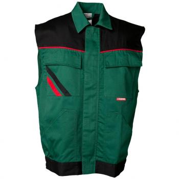Planam Highline Arbeitsweste 4XL grün/schwarz/rot