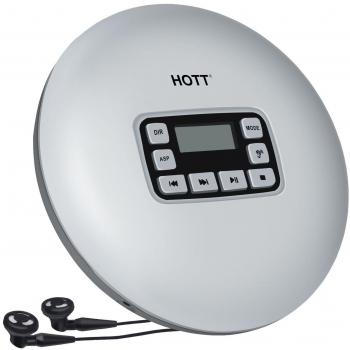 Kleiner CD-Player für Kinder mit Skip-Schutz für CD, MP3 CD, CD-R, CD-RW (Silber)