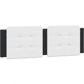 Faux Leather Queen Headboard Cushion in White and Black 59.8