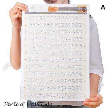 Self-Adhesive Ukulele Chord Reference Stickers