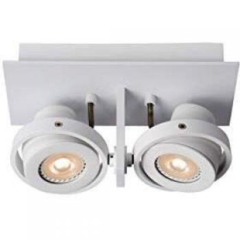 Landa 2x5 W LED‑Dekorspot in Weiß mit 2 Flammen