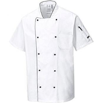Blanc Veste de cuisine PORTWEST COOLITE manches courtes respirante M