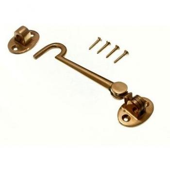 Inch Cabin Hook and Eye Solid Polished Brass with Screws