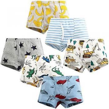 Adorel Mutande Boxer Cotone Bambino Confezione da 6 Dinosauri 7-8 Anni